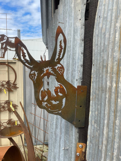 Peek a Boo Donkey - Metal Animal Garden Art-Old n Dazed
