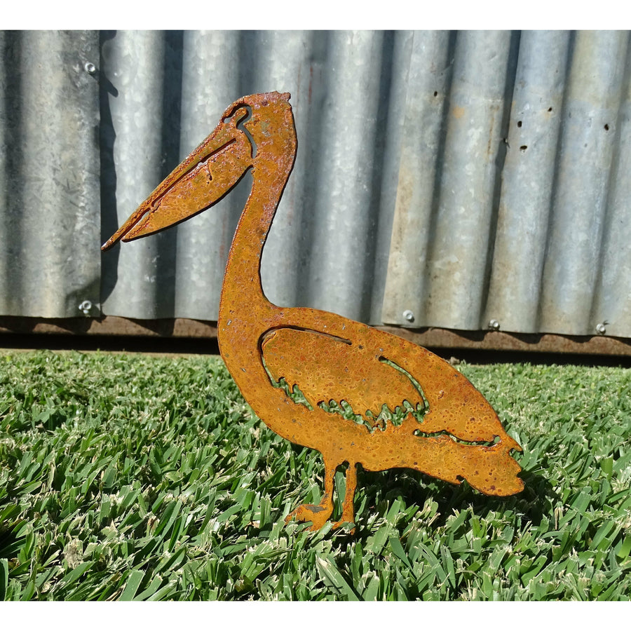 Pelican Metal Garden Art-Old n Dazed