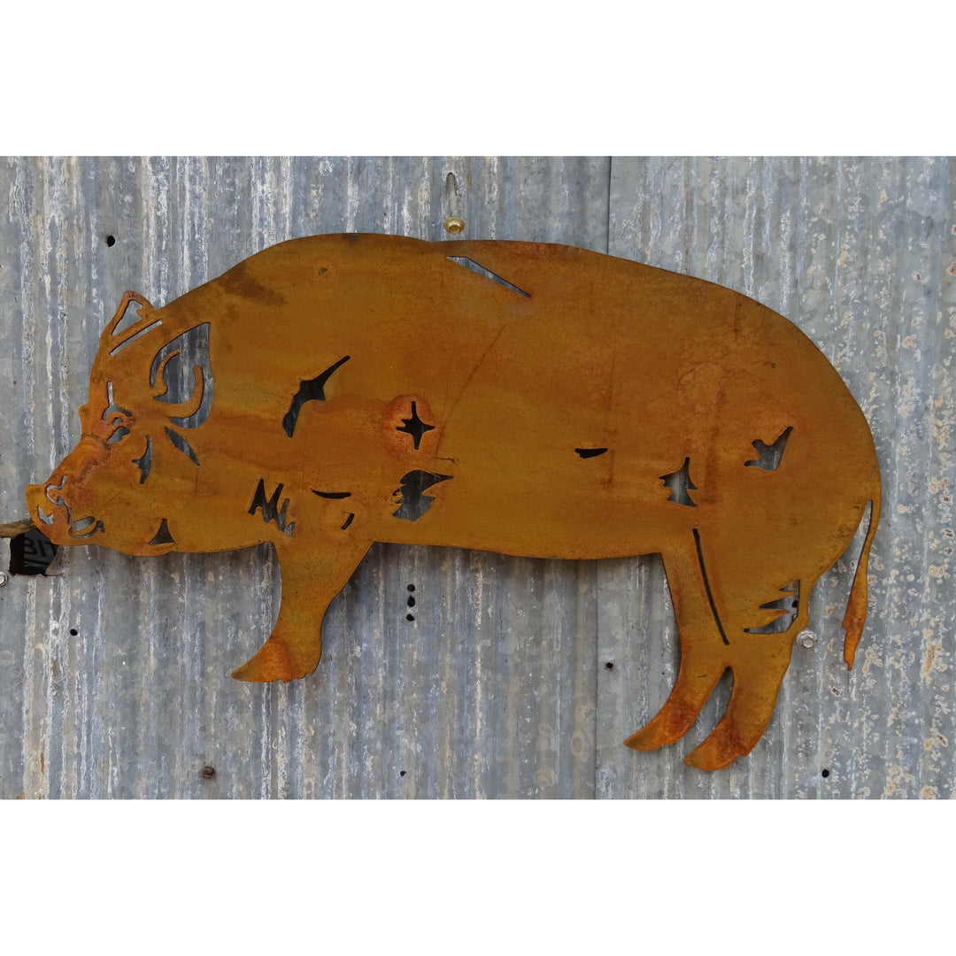 Pig Metal Wall Art-Old n Dazed