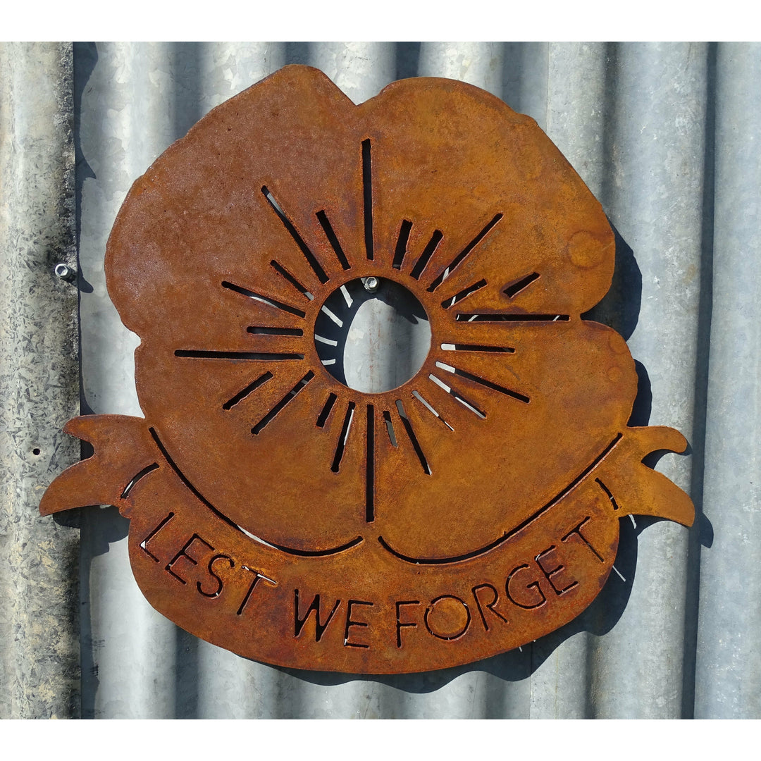 Poppy Lest we forget Metal Wall Art-Old n Dazed