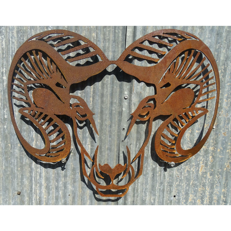 Ram Head Metal Wall Art-Old n Dazed