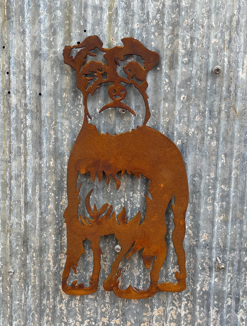 Schnauzer Dog Metal Wall Art - Garden Art-Old n Dazed