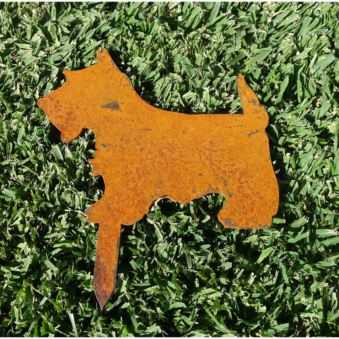 Scotty Dog Metal Garden Art-Old n Dazed