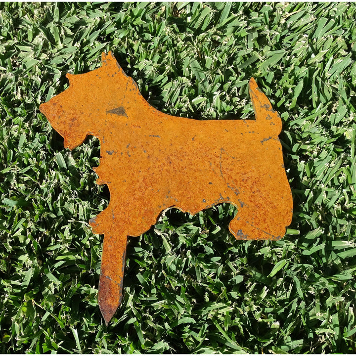 Scotty Dog Metal Garden Art-Old n Dazed