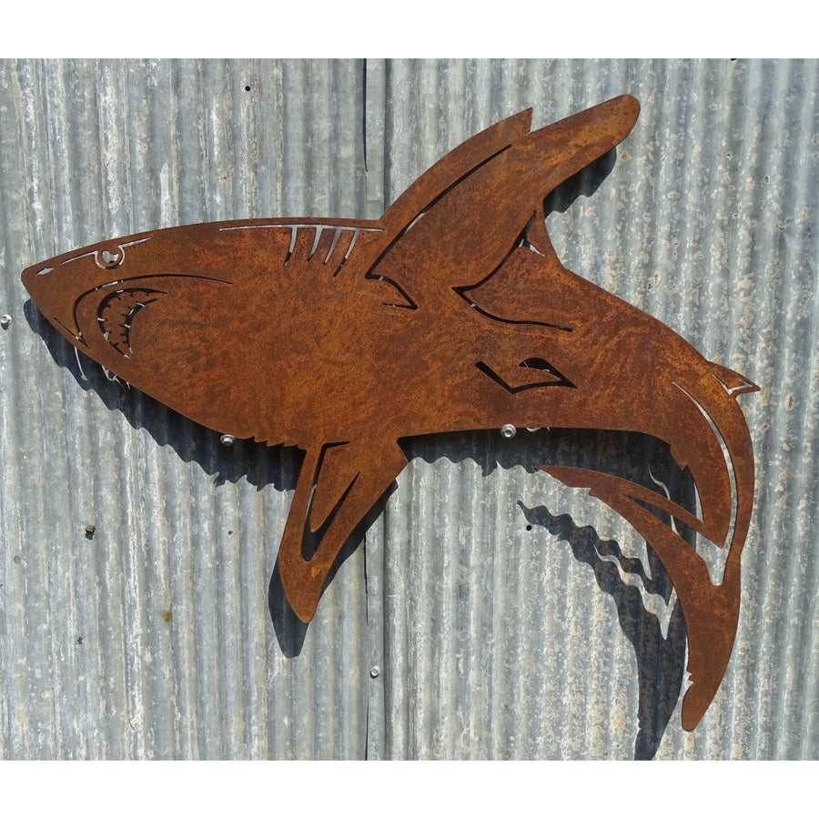 Shark Metal Wall Art-Old n Dazed