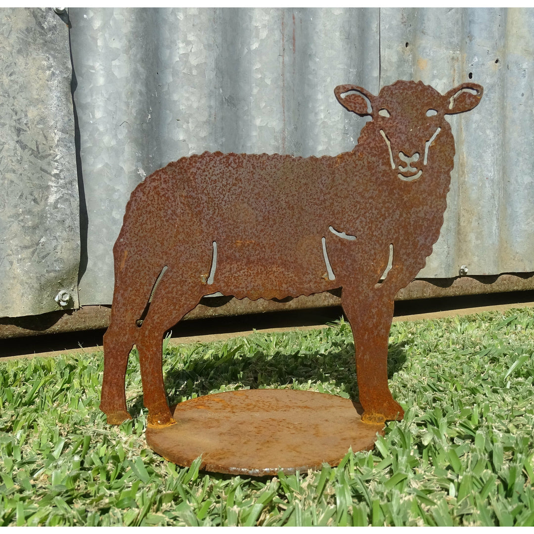 Sheep Metal Garden Art-Old n Dazed