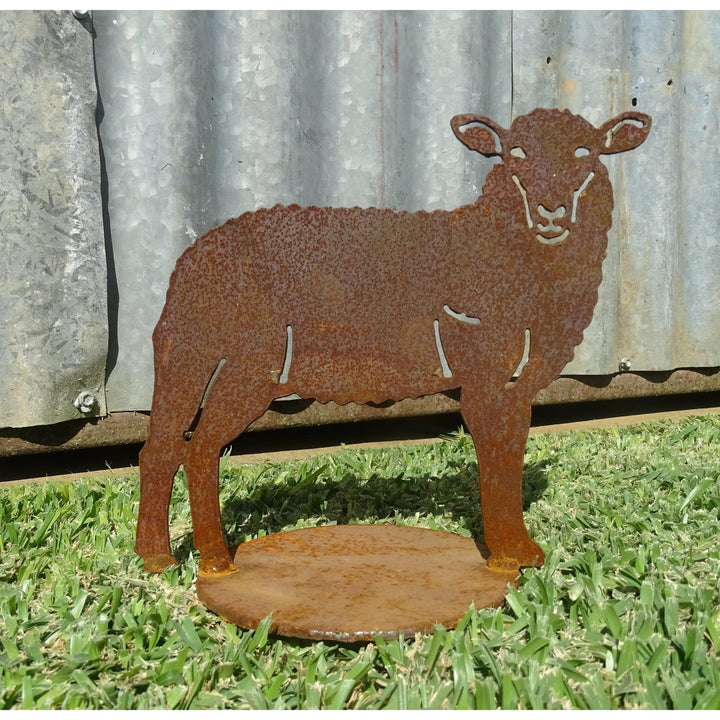 Sheep Metal Garden Art-Old n Dazed