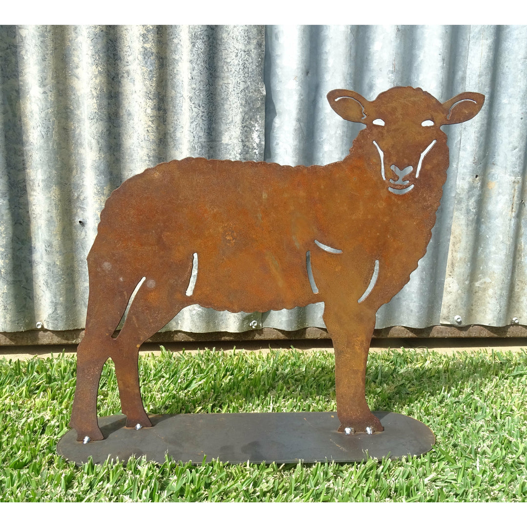 Sheep Metal Garden Art-Old n Dazed