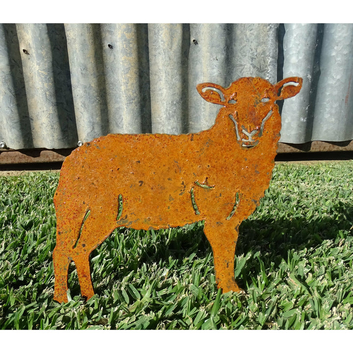 Sheep Metal Garden Art-Old n Dazed