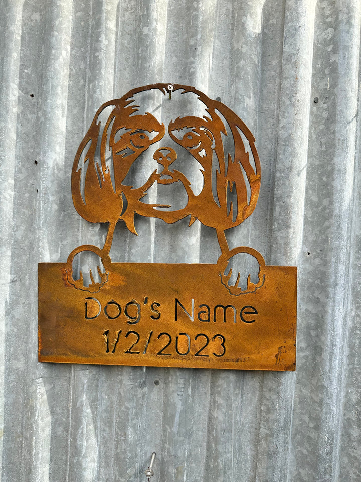 Shih Tzu - Dog Memorial Plaque - Metal Art-Old n Dazed