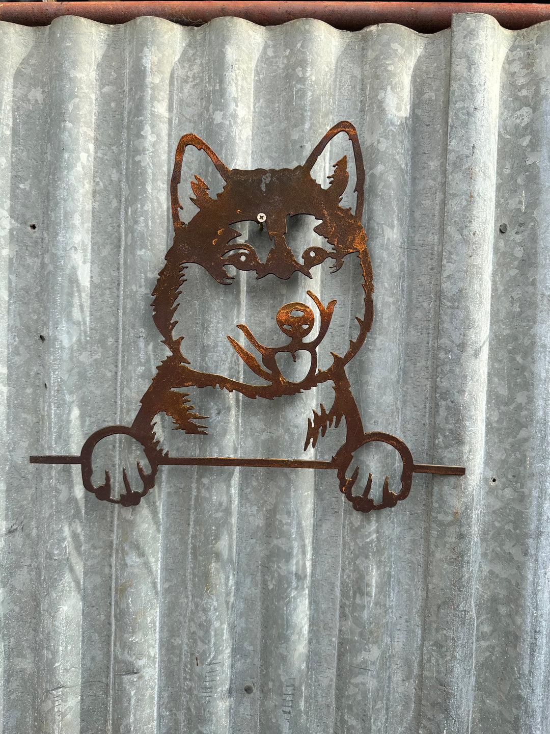 Siberian Husky - Dog Memorial Plaque - Metal Art-Old n Dazed