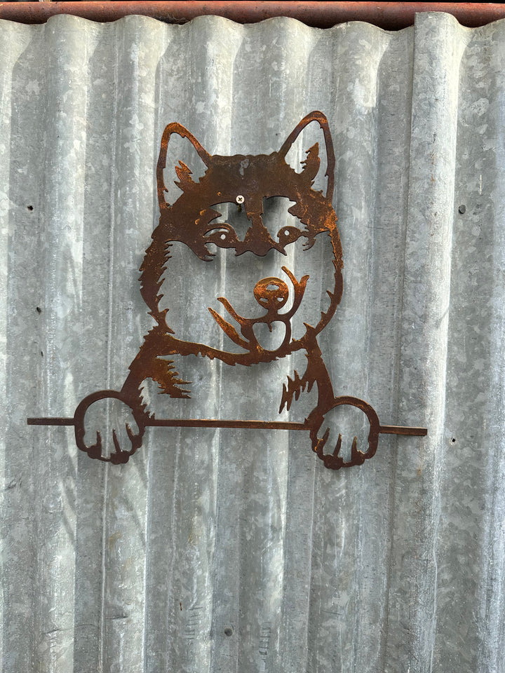 Siberian Husky - Dog Memorial Plaque - Metal Art-Old n Dazed