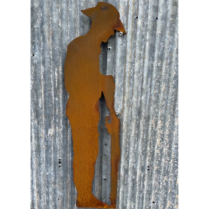 Soldier Lest We Forget Metal Wall Art-Old n Dazed