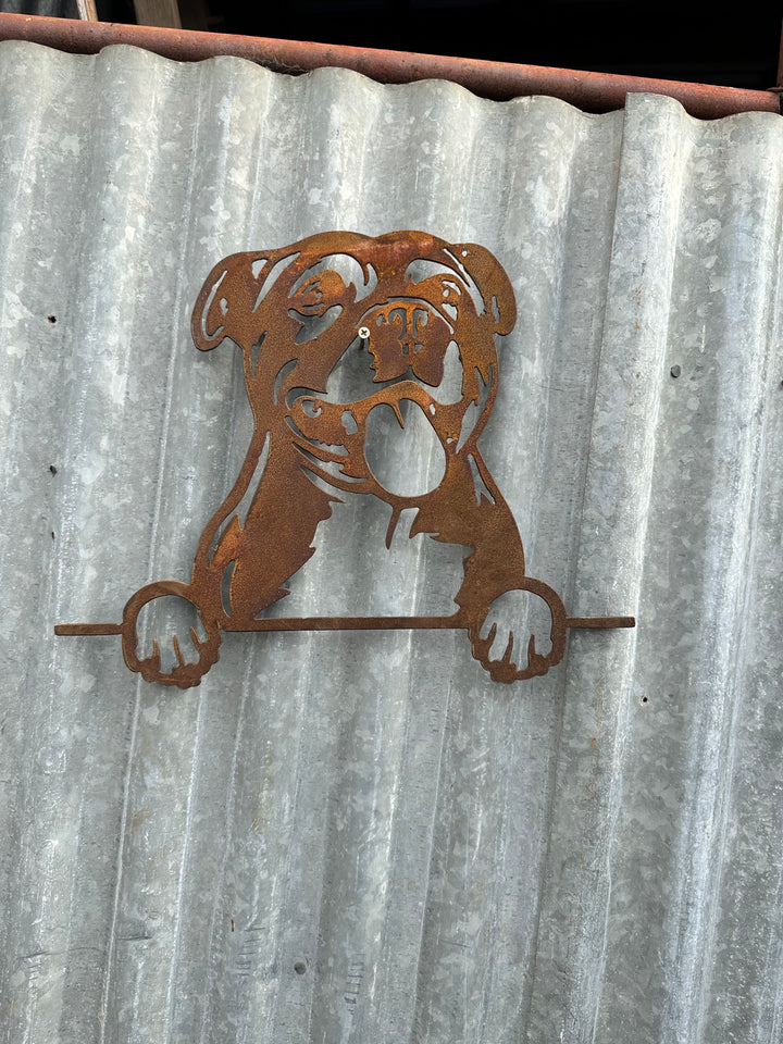 Staffordshire Bull Terrier - Staffy - Dog Memorial Plaque - Metal Art-Old n Dazed