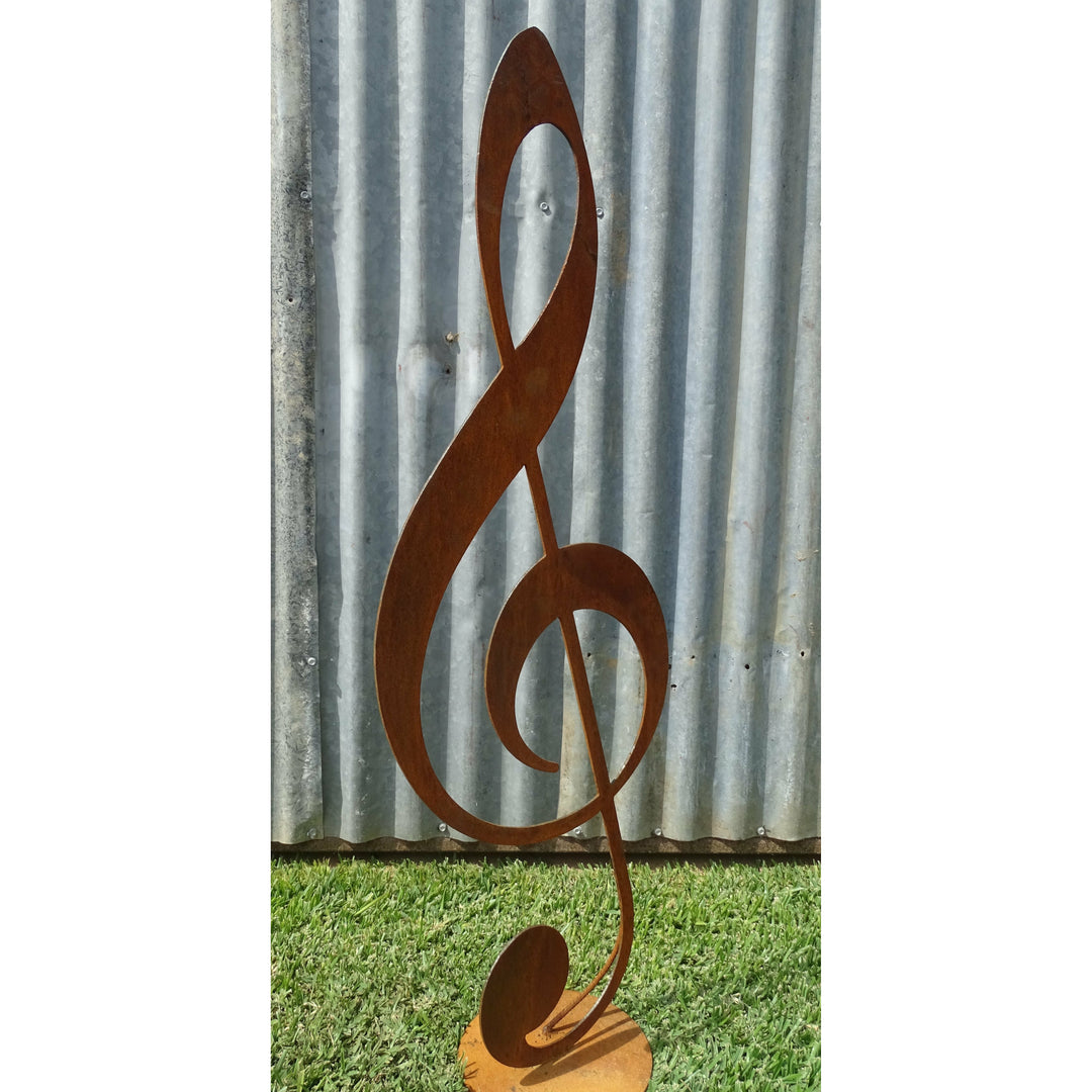 Treble Clef Music (4 sizes available) Metal Garden Art-Old n Dazed