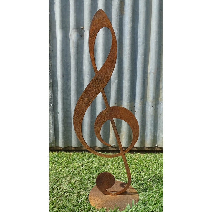 Treble Clef Music (4 sizes available) Metal Garden Art-Old n Dazed