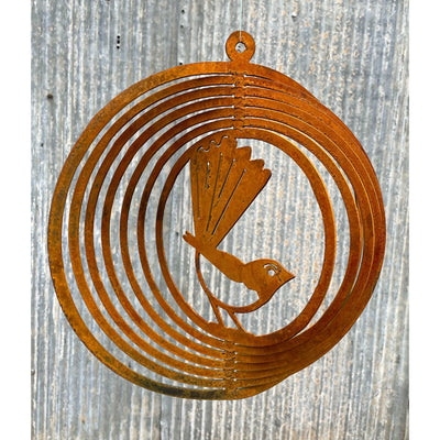 Willy wagtail Metal Wind spinner-Old n Dazed