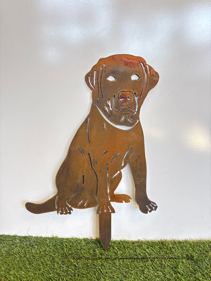 Labrador Dog Metal Garden Art