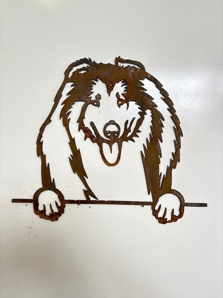 Collie - Dog Memorial Plaque - Metal Art