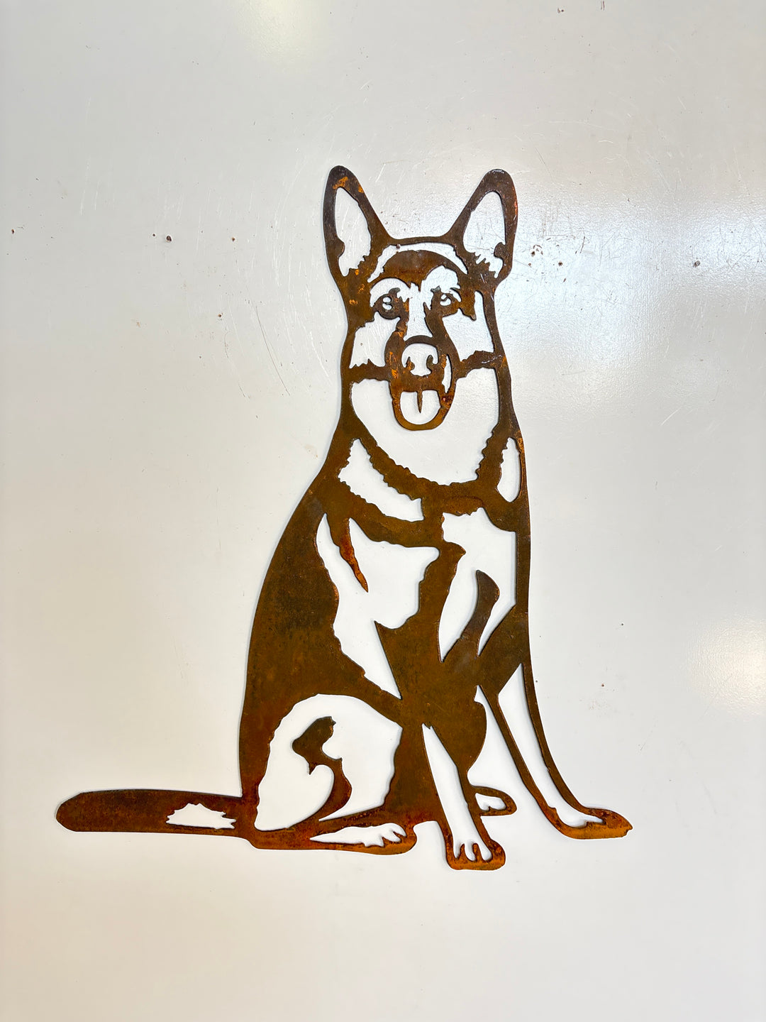 German Shepherd Dog Metal Wall Art - Garden Art