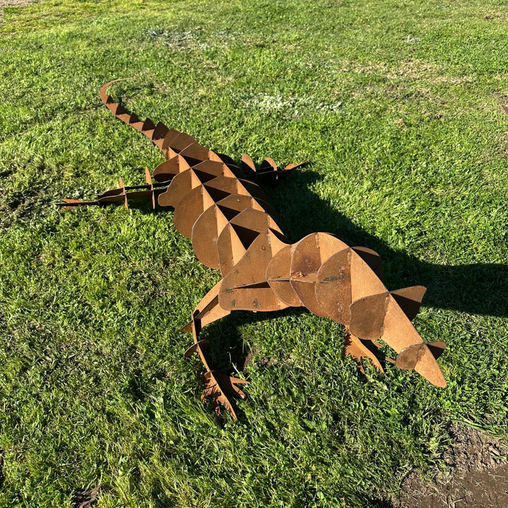 Metal Goanna Sculpture – Australian Garden Art