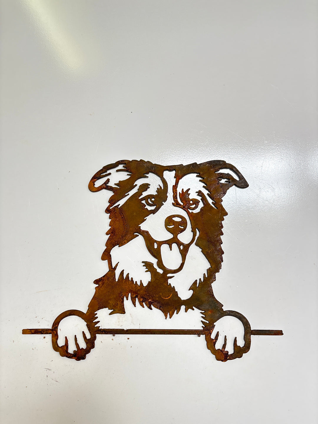 Border Collie - Dog Memorial Plaque - Metal Art