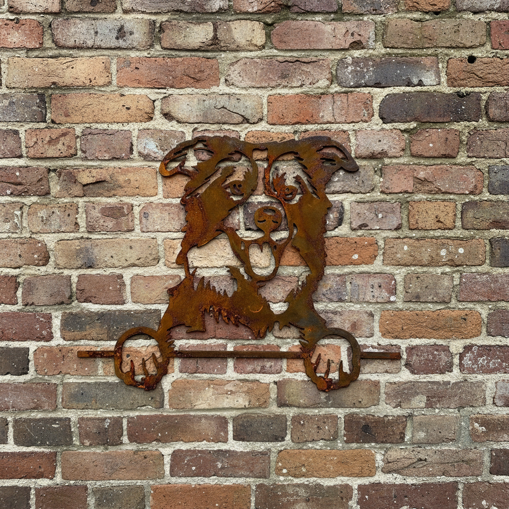 Border Collie - Dog Memorial Plaque - Metal Art