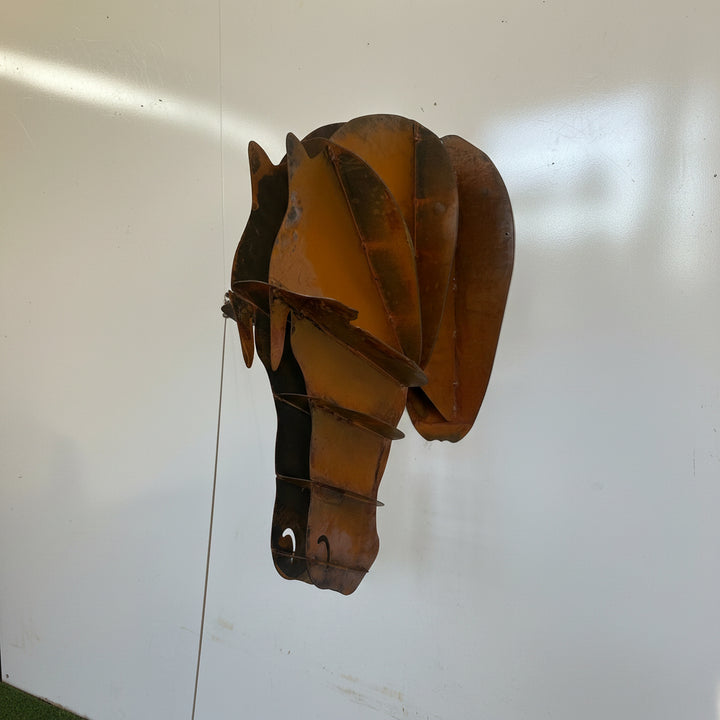 Horse Head Metal Wall Sculpture – Rustic Steel Horse Wall Art