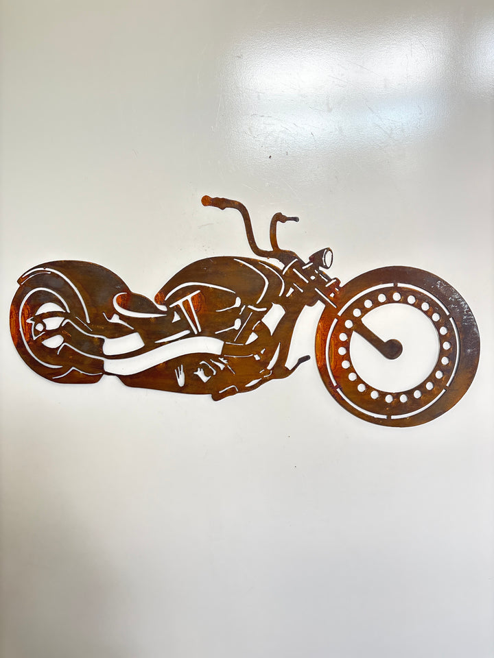 Motorbike Chopper Metal Wall Art