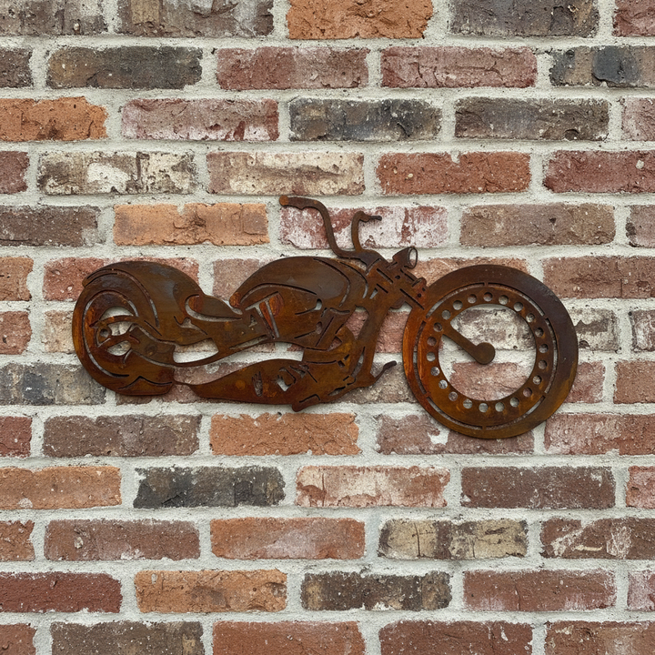 Motorbike Chopper Metal Wall Art