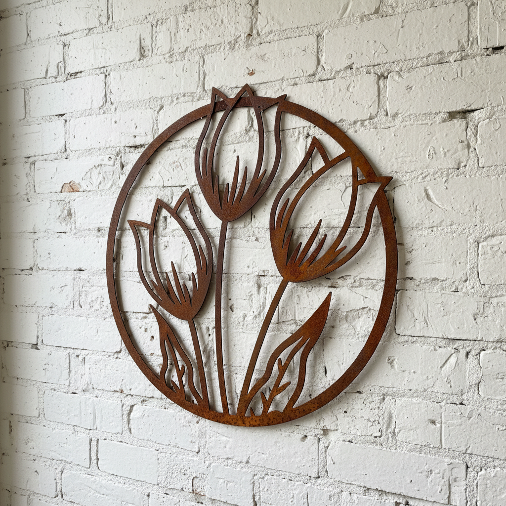 Flowers Tulip - Metal Wall Art
