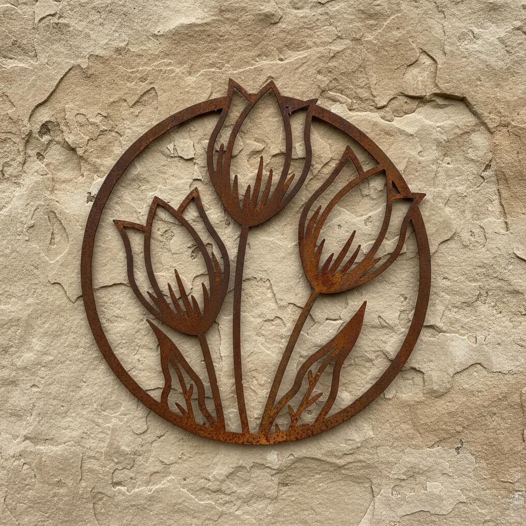 Flowers Tulip - Metal Wall Art