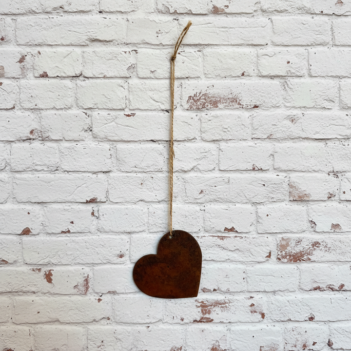 Hanging Metal Heart - Garden Art