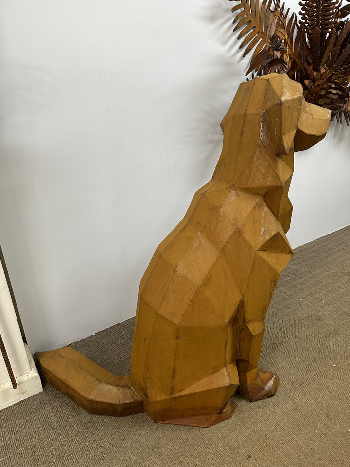 Labrador Dog – Low-Poly Metal Sculpture