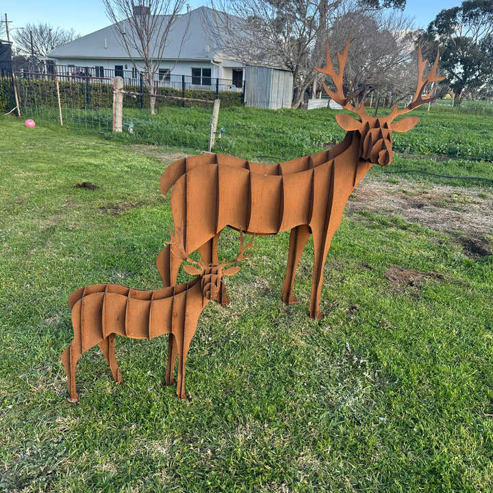 Metal Deer Sculpture – Rustic Garden &amp; Property Art
