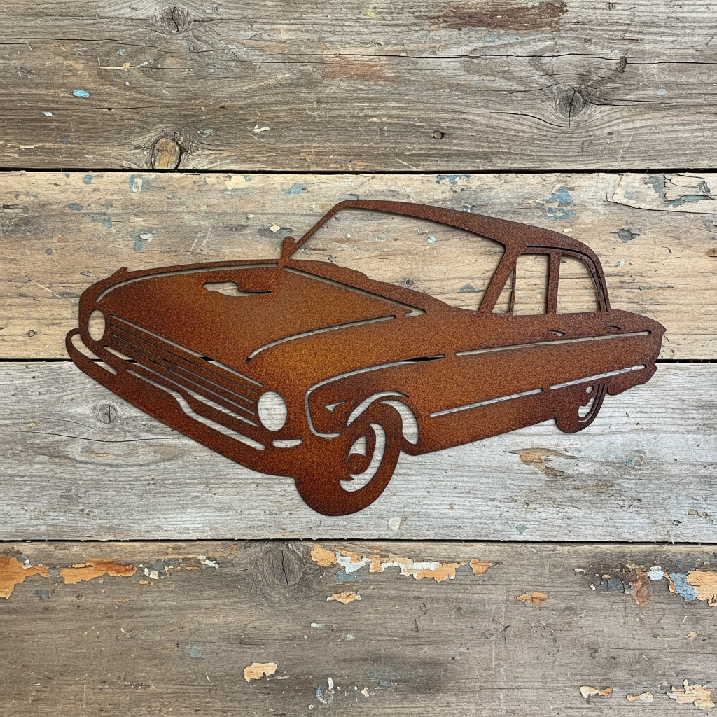 Xk Ford Car Metal Wall Art