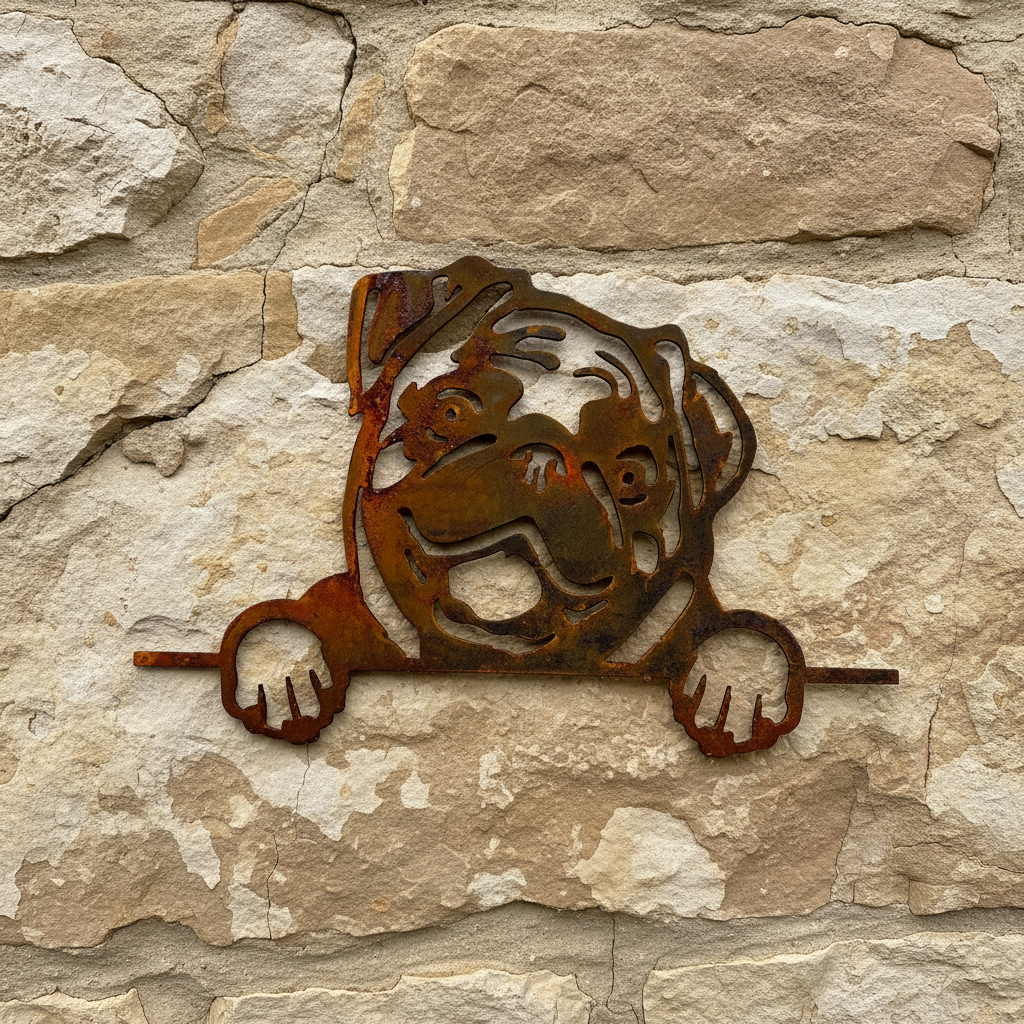 Pug - Dog Memorial Plaque - Metal Art