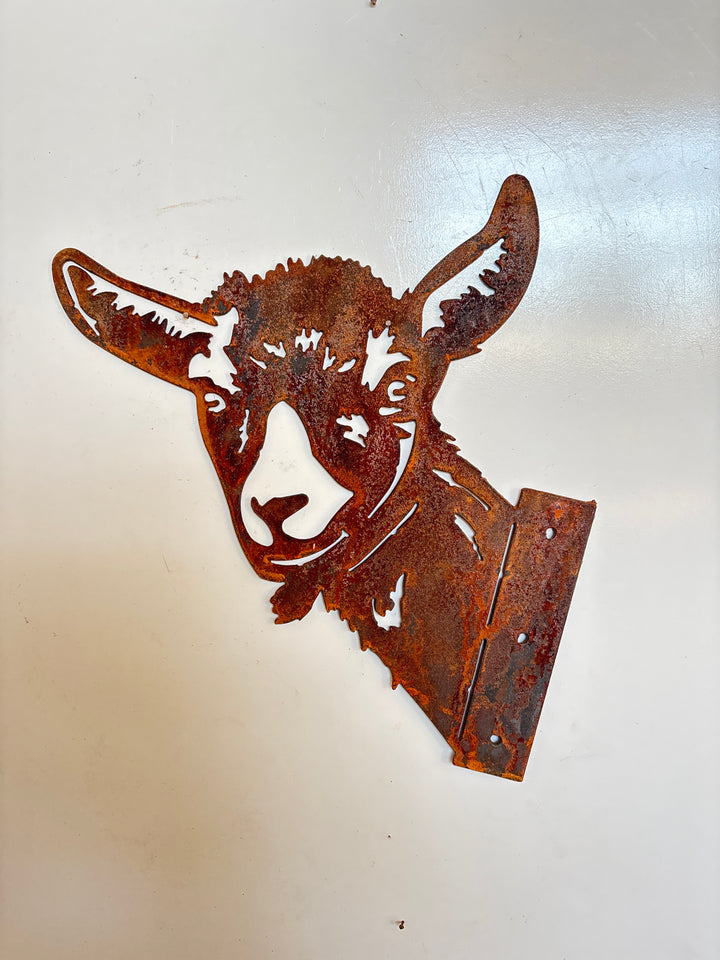 Peek a Boo Goat - Metal Animal Garden Art