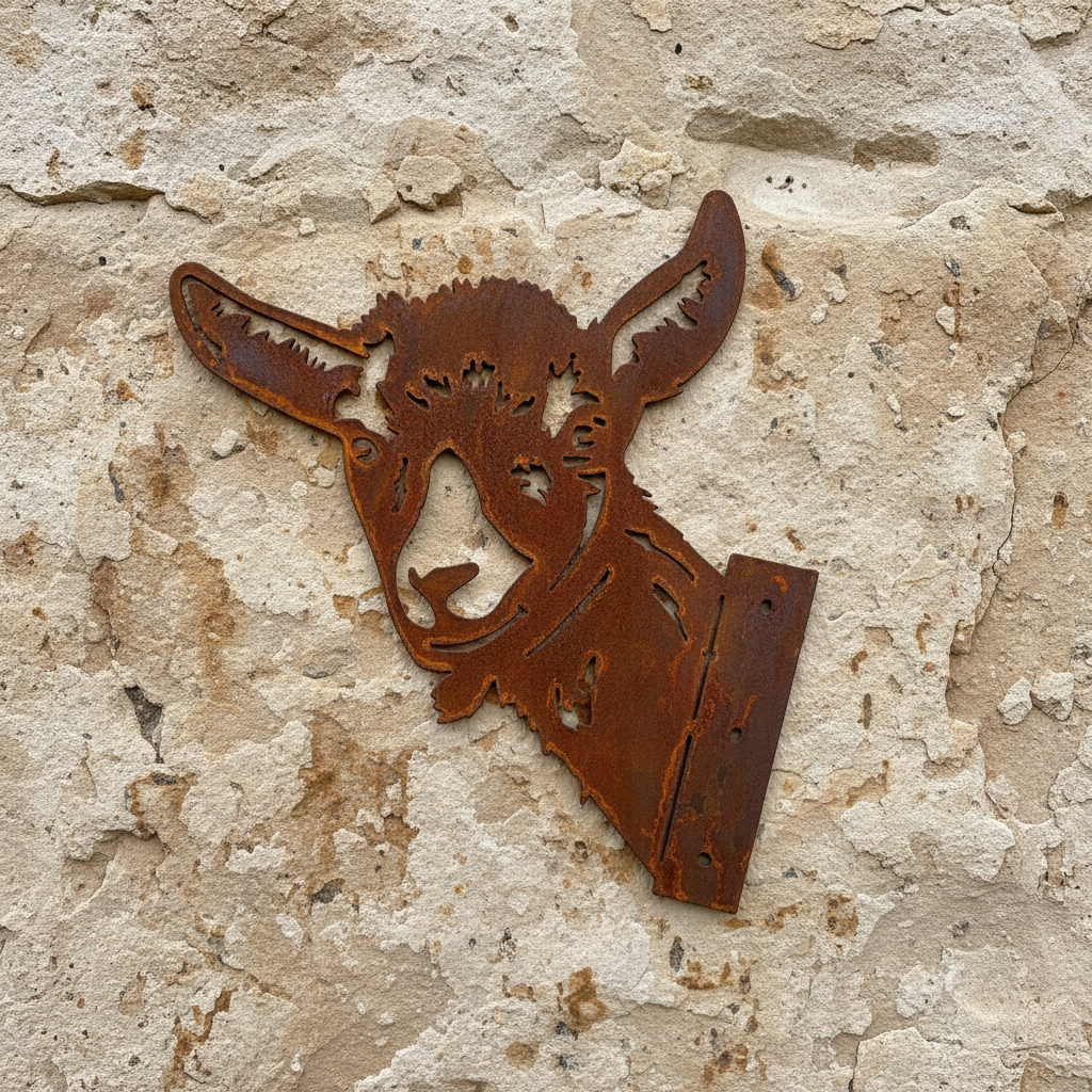 Peek a Boo Goat - Metal Animal Garden Art