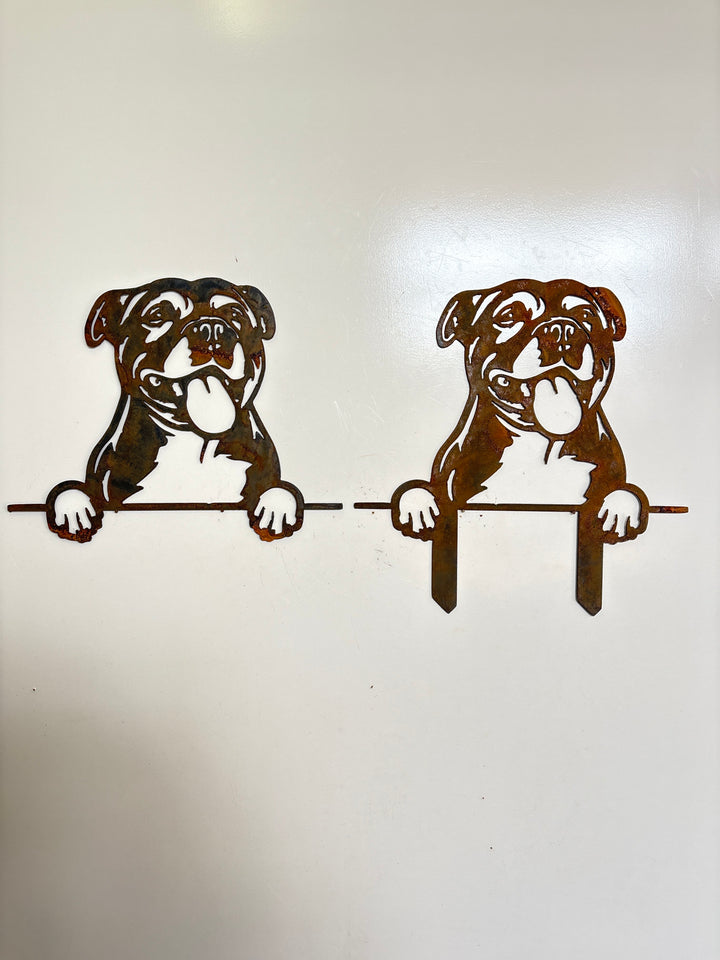 Staffordshire Bull Terrier - Staffy - Dog Memorial Plaque - Metal Art