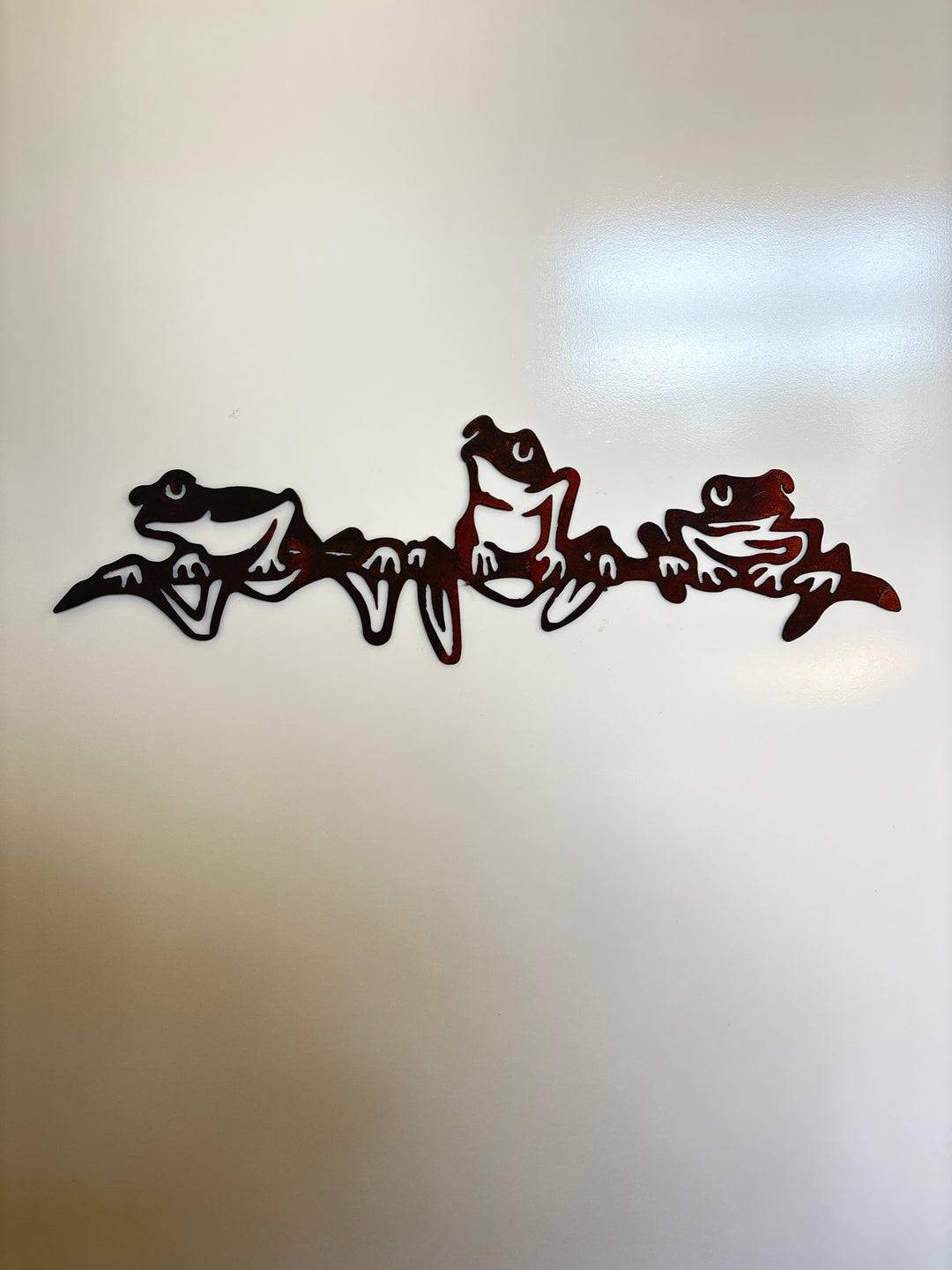 3 Frogs Metal Wall Art