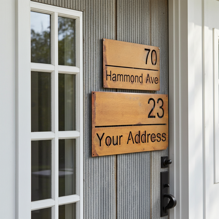 House Address Signs Custom Made Metal Property Sign