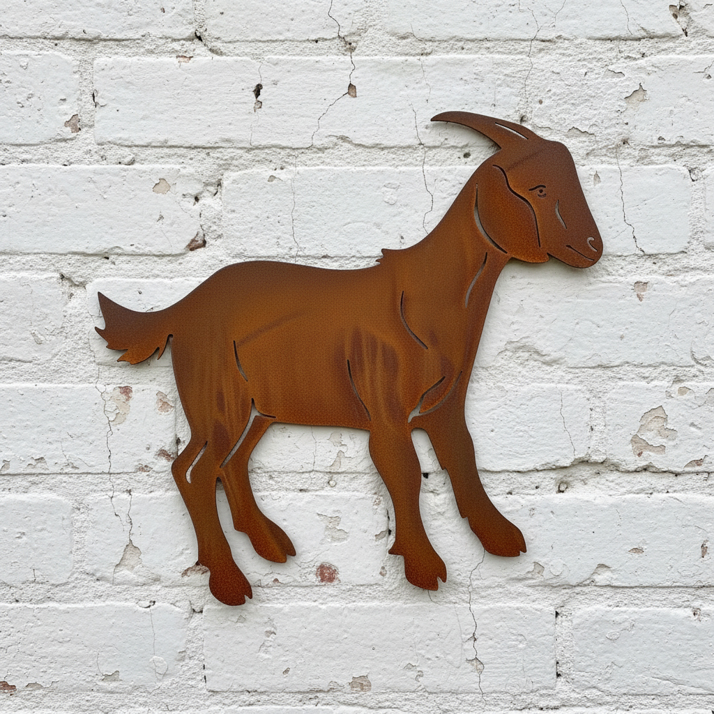 Goat Metal Wall Art