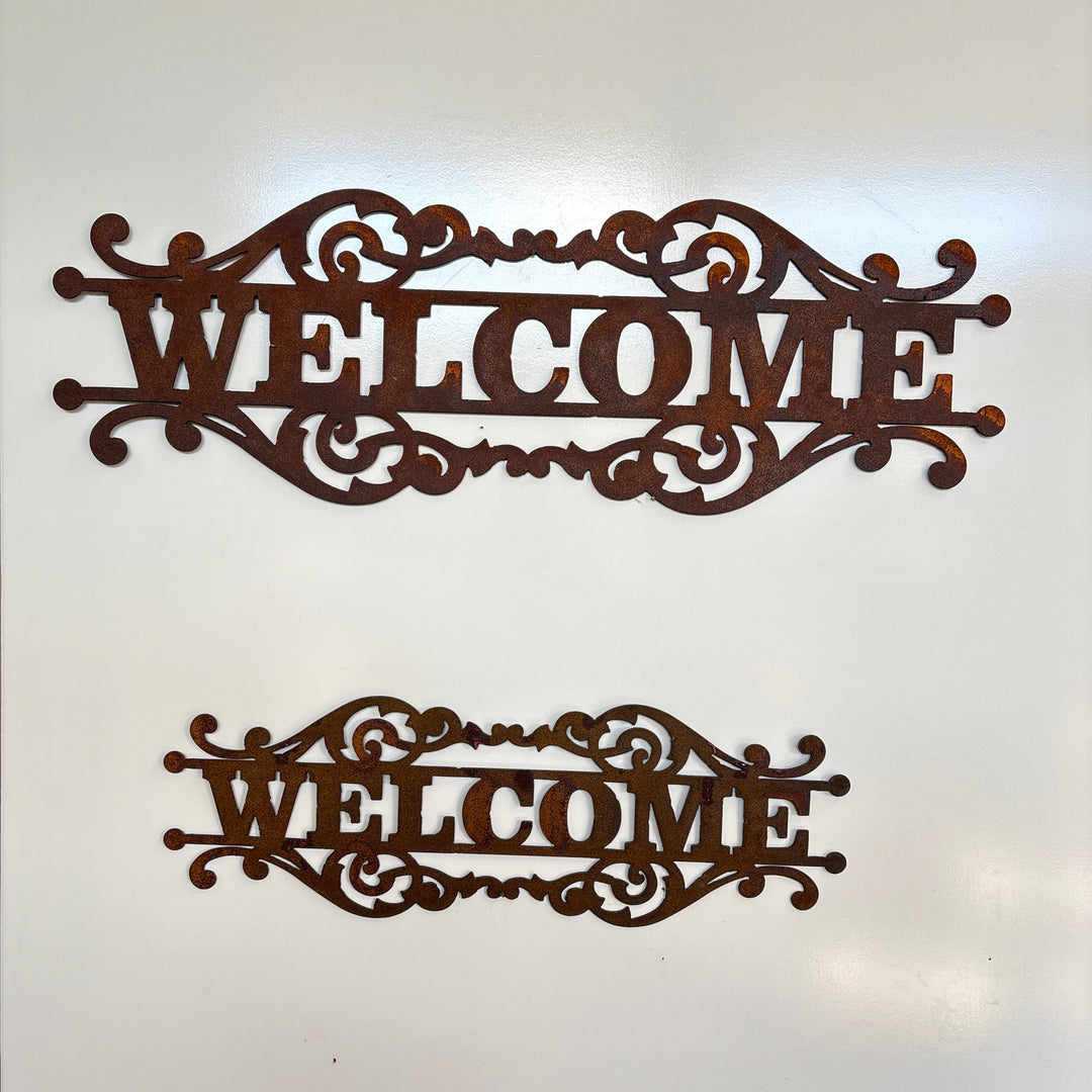 Welcome Sign (custom wording available) Metal Wall Art