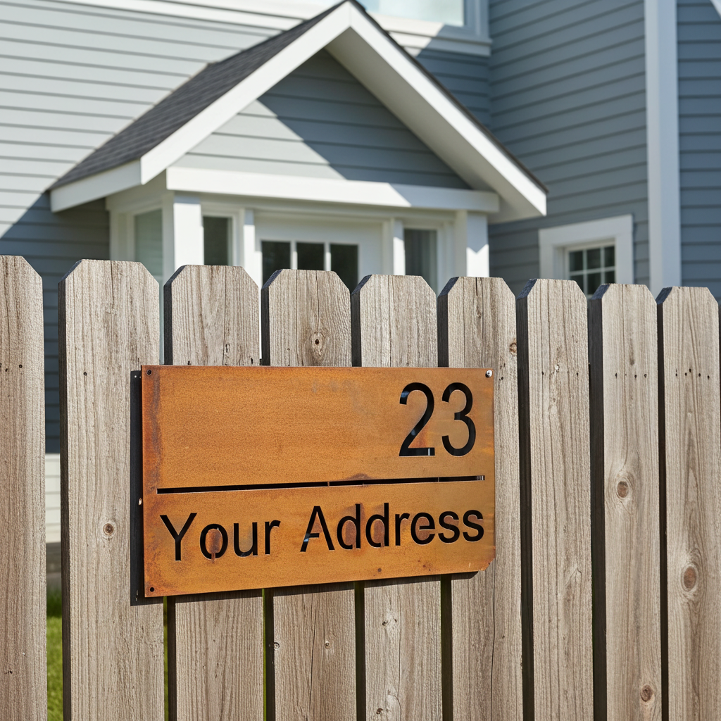 House Address Signs Custom Made Metal Property Sign