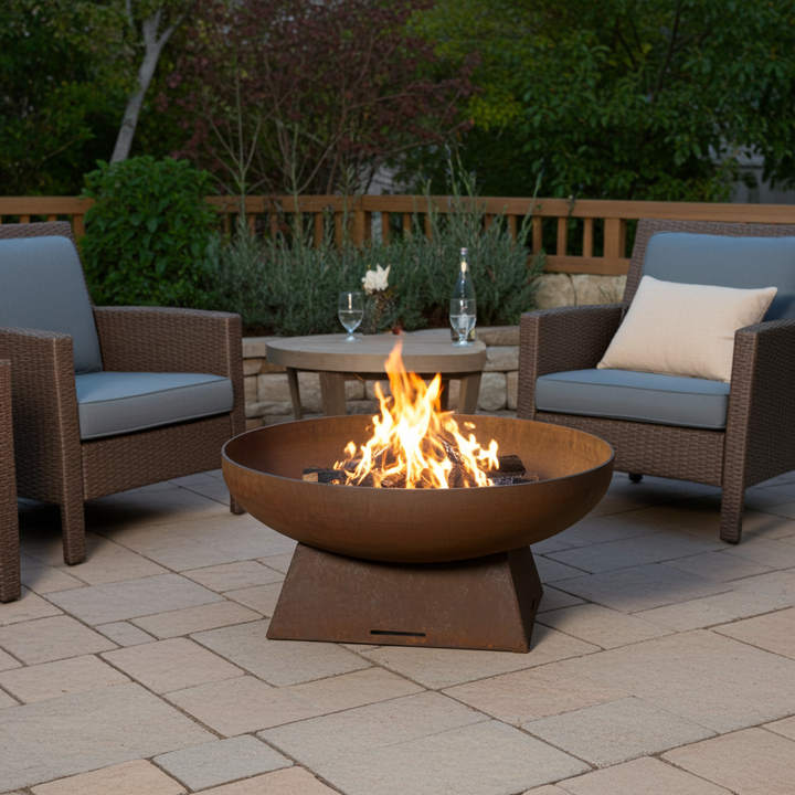 Contemporary Shallow Bowl Fire Pit
