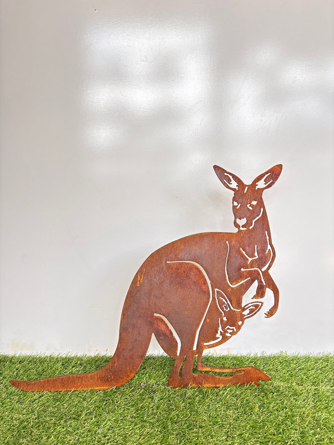 Kangaroo and Joey Metal Garden Ornament
