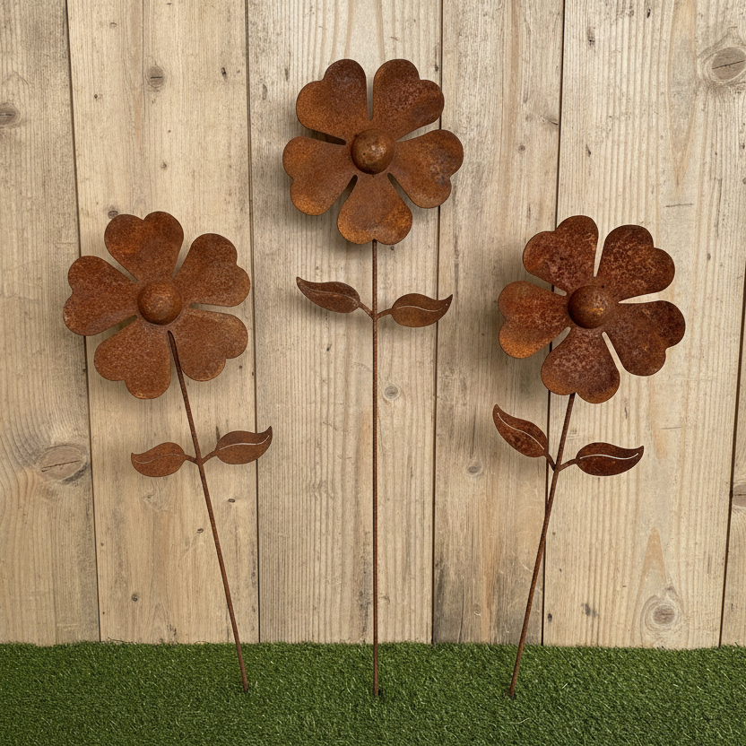 Cosmos Single Layer 1000mm tall Metal Garden Art