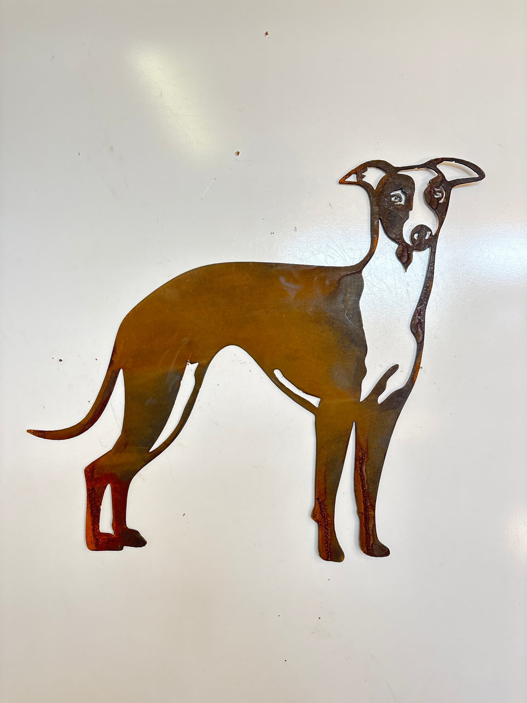 Whippet Dog Metal Wall Art - Garden Art