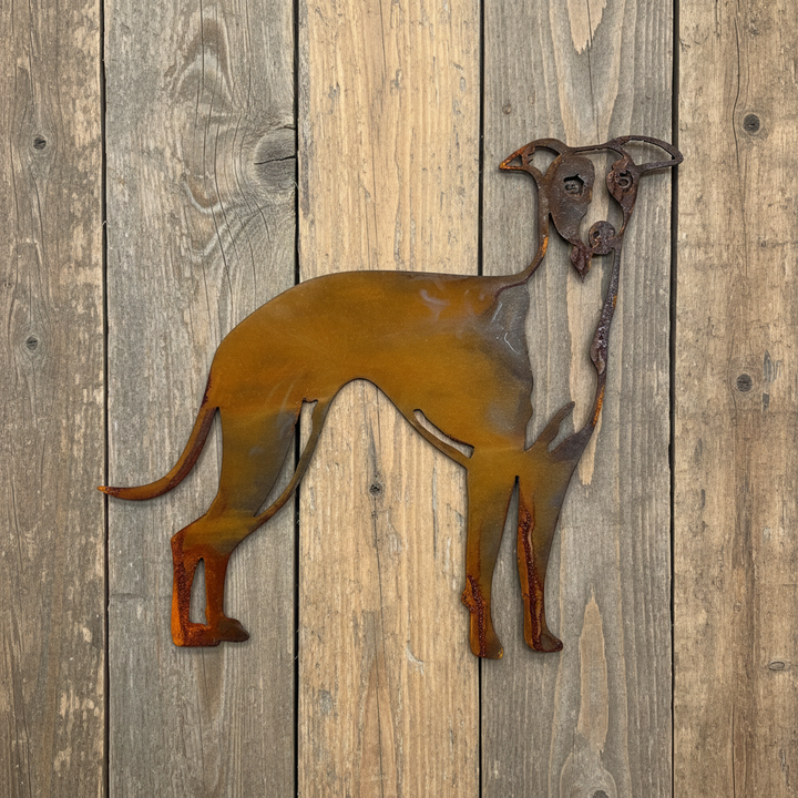 Whippet Dog Metal Wall Art - Garden Art